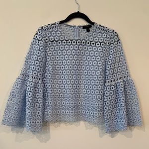 J Crew Bell Sleeve Daisy Lace Top